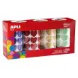 Rouleaux de gommettes c&oelig;urs m&eacute;tallis&eacute;s - 5640 gommettes - Apli 