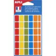 &Eacute;tiquettes couleurs assorties 12 x 18 mm 120 unit&eacute;s - Apli 