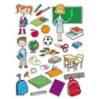 Gommettes thématiques L’École 3 feuilles - Apli