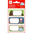 &Eacute;tiquettes scolaires animaux de la for&ecirc;t - 3 motifs - 9 unit&eacute;s - Apli 