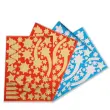 Gommettes No&euml;l or/argent motifs et tailles assorties 4 feuilles - Apli 