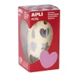 Rouleau gommettes formes assorties argent - Apli 