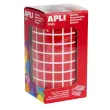 Rouleau gommettes carr&eacute;es 10 mm rouges - Apli 