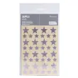Gommettes &eacute;toiles 12,5 et 19,5 mm rose holographique 3 feuilles - Apli 