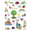 Gommettes th&eacute;matiques Le Printemps 12 feuilles - Apli 