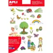 Gommettes th&eacute;matiques Le Printemps 12 feuilles - Apli 