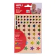 Gommettes étoiles métallisées couleurs assorties 6 feuilles - Apli