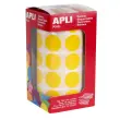 Rouleau gommettes rondes Ø 20 mm jaunes - Apli