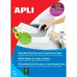 Étiquettes blanches permanentes pour laser 105,0 x 42,4 mm 250 feuilles - Apli
