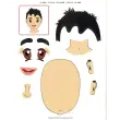 Gommettes thématiques Le Visage 2 feuilles - Apli