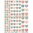 Gommettes coeurs enlevables couleurs Vintage 6 feuilles - Apli 