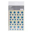 Gommettes étoiles 12,5 et 19,5 mm bleu holographique 3 feuilles - Apli