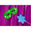 Gommettes étoiles 12,5 et 19,5 mm bleu holographique 3 feuilles - Apli