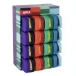 Présentoir de 16 trousses en silicone bicolores Bright - Apli