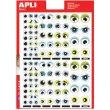 Gommettes th&eacute;matiques Yeux bleus/verts 3 feuilles - Apli 