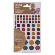 Gommettes nature kraft couleurs assorties 6 feuilles - Apli 
