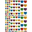 Sachet de gommettes cœurs métallisées couleurs assorties 6 feuilles - Apli
