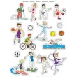 Gommettes th&eacute;matiques Les Sports 12 feuilles - Apli 