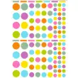 Gommettes rondes couleurs peps 6 feuilles - Apli
