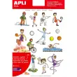 Gommettes thématiques Les Sports 3 feuilles - Apli