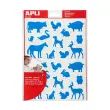 Gommettes animaux de la ferme couleurs assorties 10 feuilles - Apli