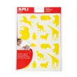 Gommettes animaux sauvages couleurs assorties 10 feuilles - Apli