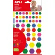 Gommettes hexagonales enlevables couleurs assorties 6 feuilles - Apli