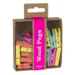 Pinces en bois Fluor collection 15 unit&eacute;s - Apli 