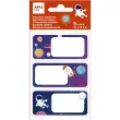 &Eacute;tiquettes scolaires plan&egrave;tes - 3 motifs - 9 unit&eacute;s - Apli 