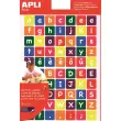 Gommettes th&eacute;matiques enlevables les lettres 3 feuilles - Apli 