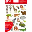 Gommettes thématiques La jungle 3 feuilles - Apli