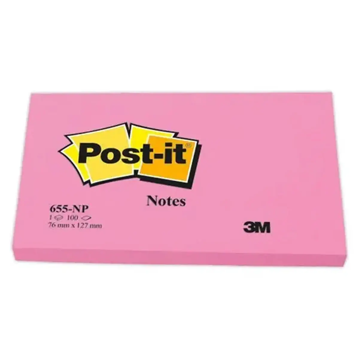 NEON POST-IT 7.6X12.7CM ROSE FLAMINGO