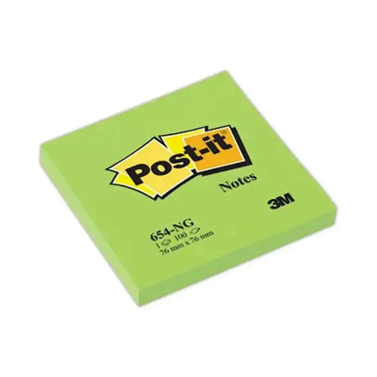 NEON POST-IT MEMO 76X76 VERT 