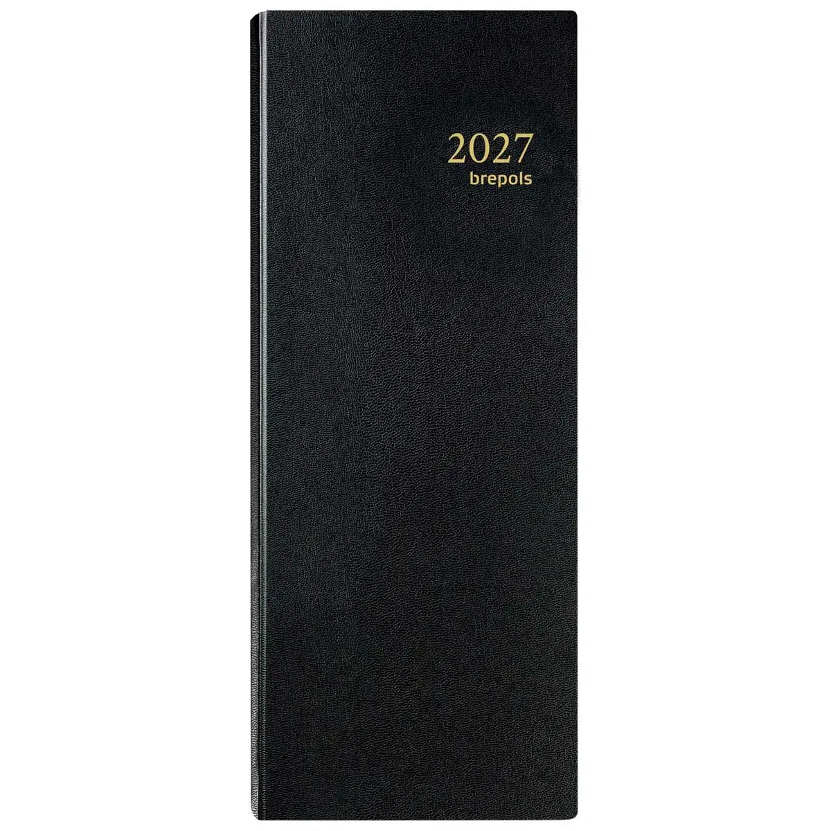 Agenda journalier banque Euros/cents - 12,8x33 cm - Noir - Janvier à décembre - BREPOLS