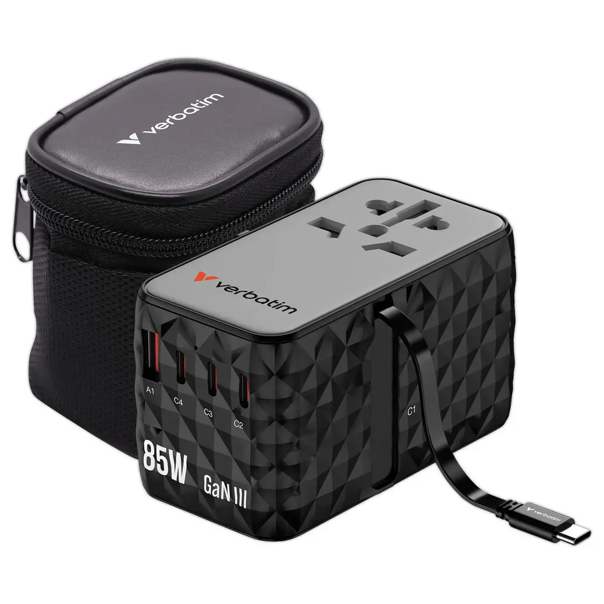 Adaptateur universel de voyage 85W GaN 