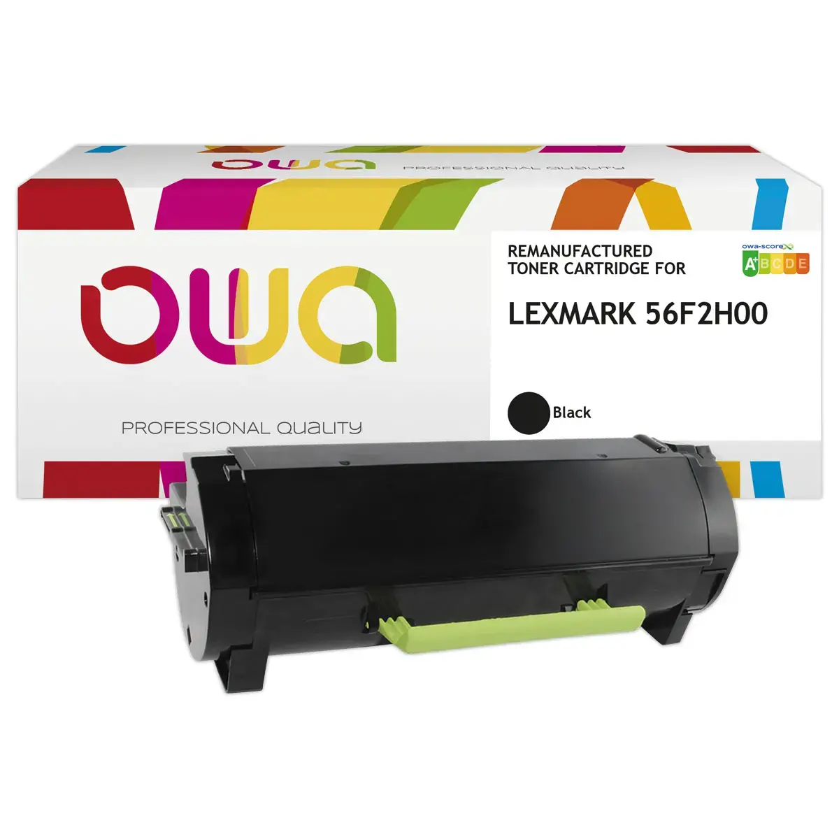Toner &eacute;quivalent Lexmark 56F2H00 haute capacit&eacute; - Noir - Owa 