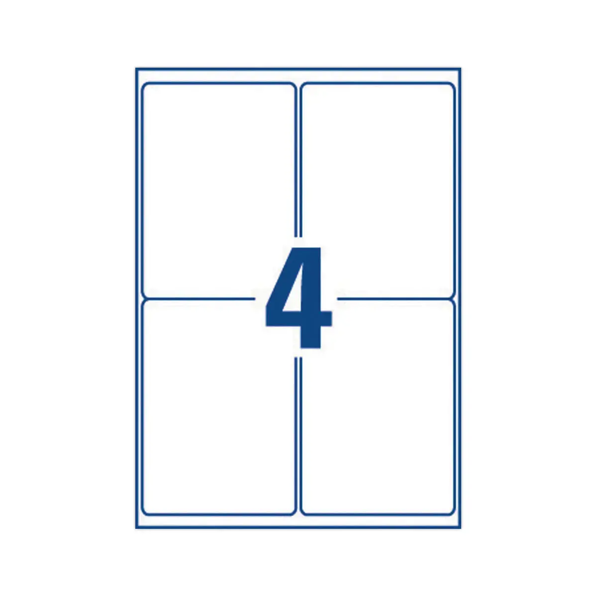 25 planches de 4 étiquettes blanches enlevables laser - 99,1x139mm - AVERY