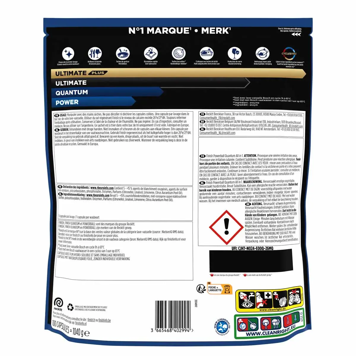 Tablettes pour lave-vaiselle - QUANTUM