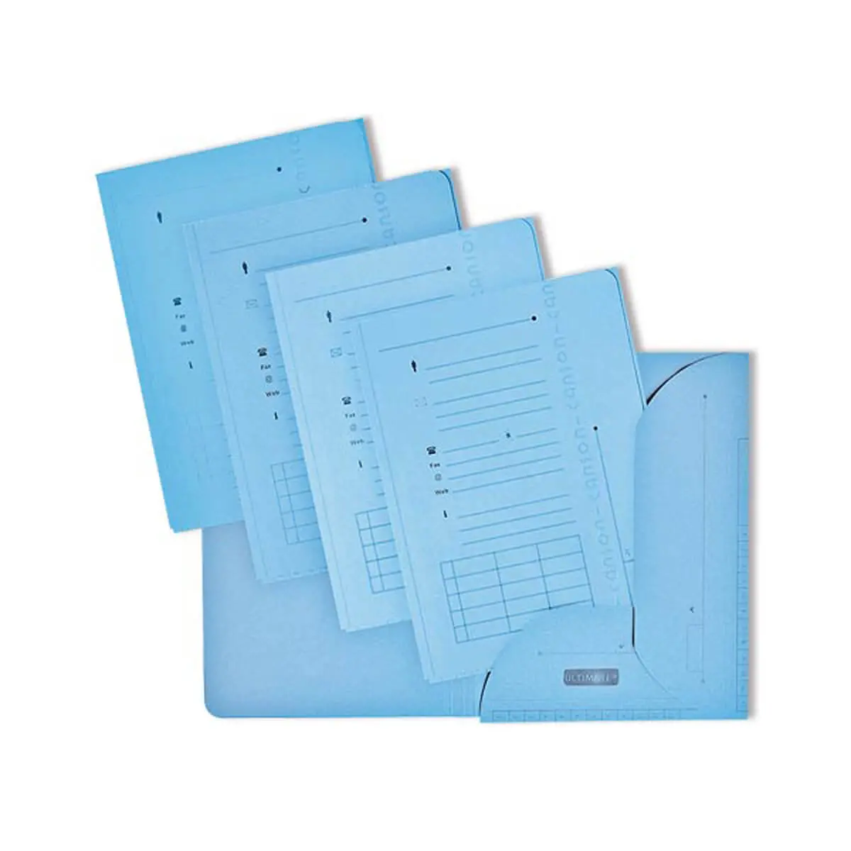 25 Sous-dossiers pochette pour dossiers suspendus HV - Bleu - OXFORD