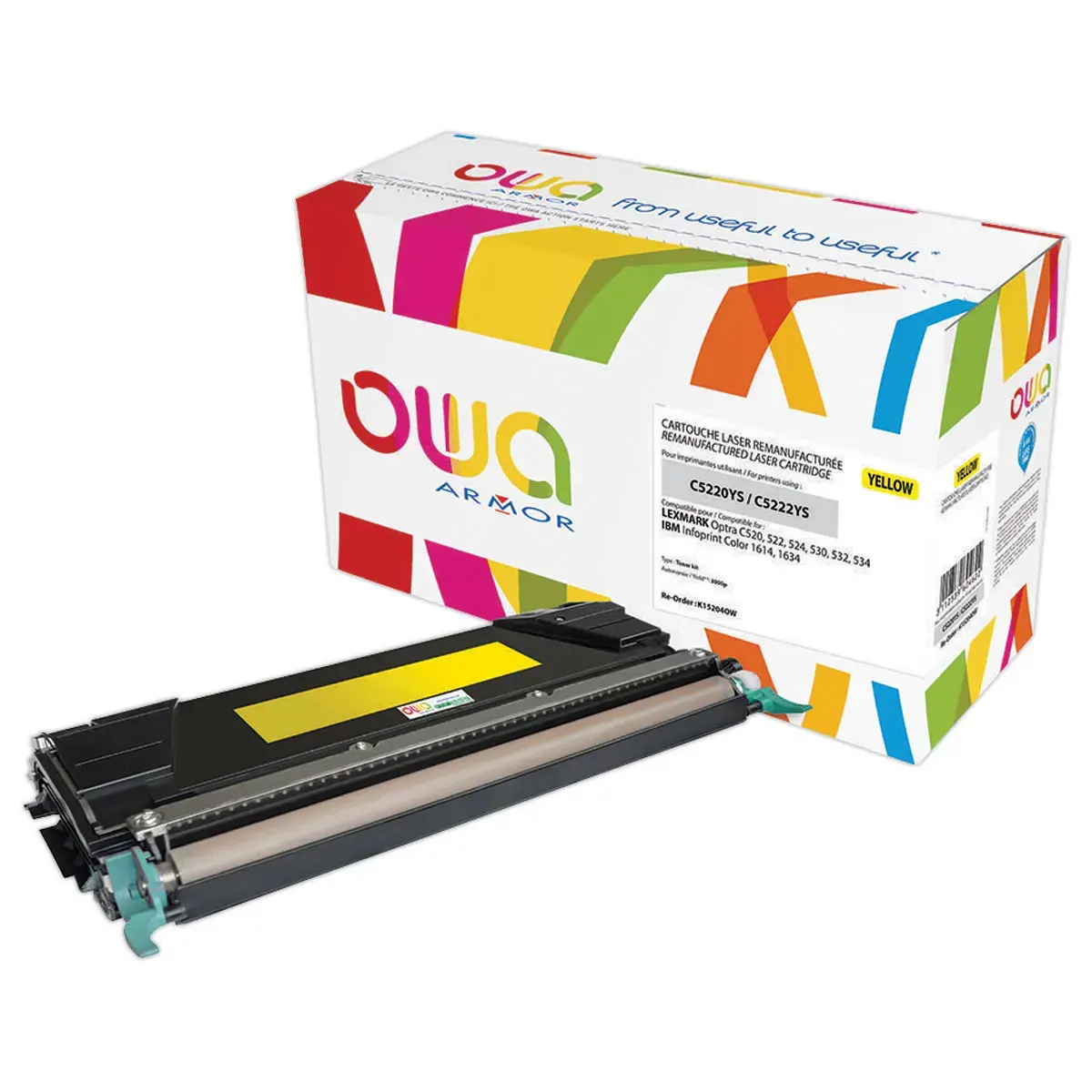 Toner LEXMARK jaune C5220YS compatibleARMOR