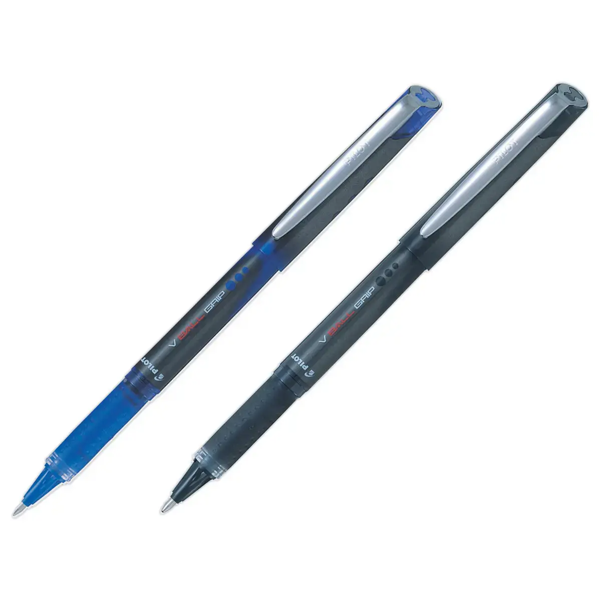 Stylo roller pointe m&eacute;tal V Ball Grip - &eacute;criture large - bleu - PILOT 