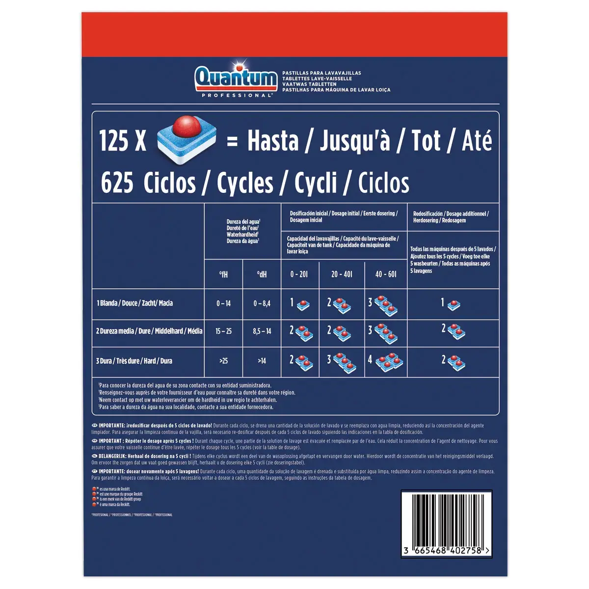 125 Pastilles lave-vaisselle Finish Professional 