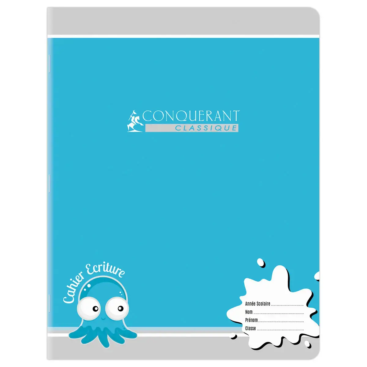 Cahier d'écriture agrafé Seyès 2,5mm - A5+ 90g - 32 pages - Conquérant