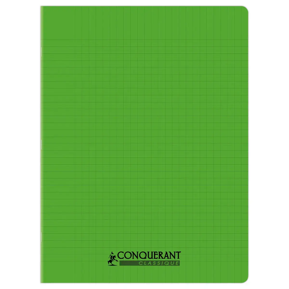 Cahier polypropyl&egrave;ne piq&ucirc;re Sey&egrave;s - A4+ 90g - 96 pages - Vert - Conqu&eacute;rant 