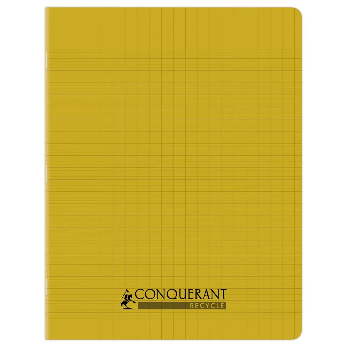 Cahier polypropyl&egrave;ne piq&ucirc;re Sey&egrave;s - A5+ 90g - 96 pages - Jaune - Conqu&eacute;rant 