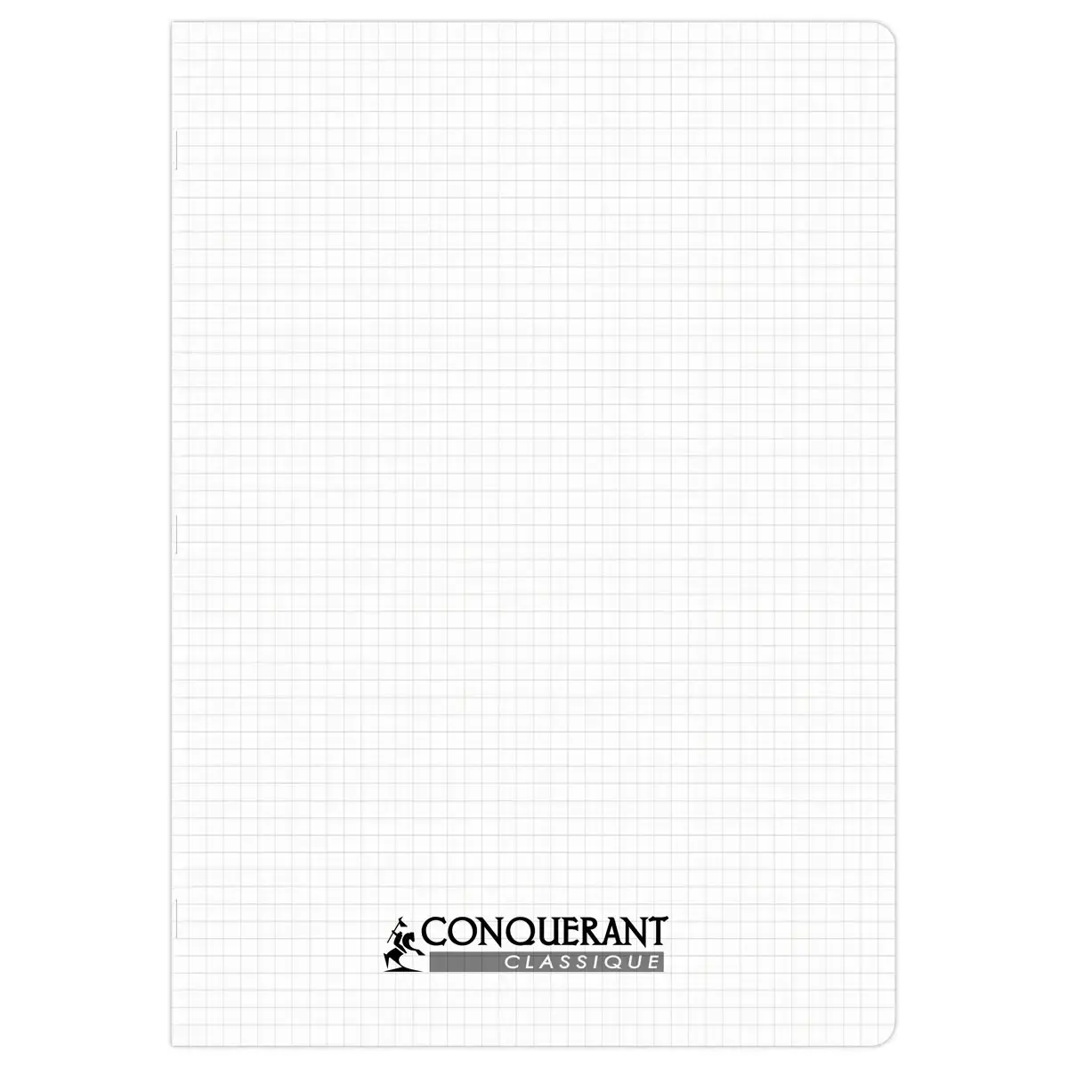 Cahier polypropylène piqûre 5x5 - A4 90g - 96 pages - Incolore - Conquérant