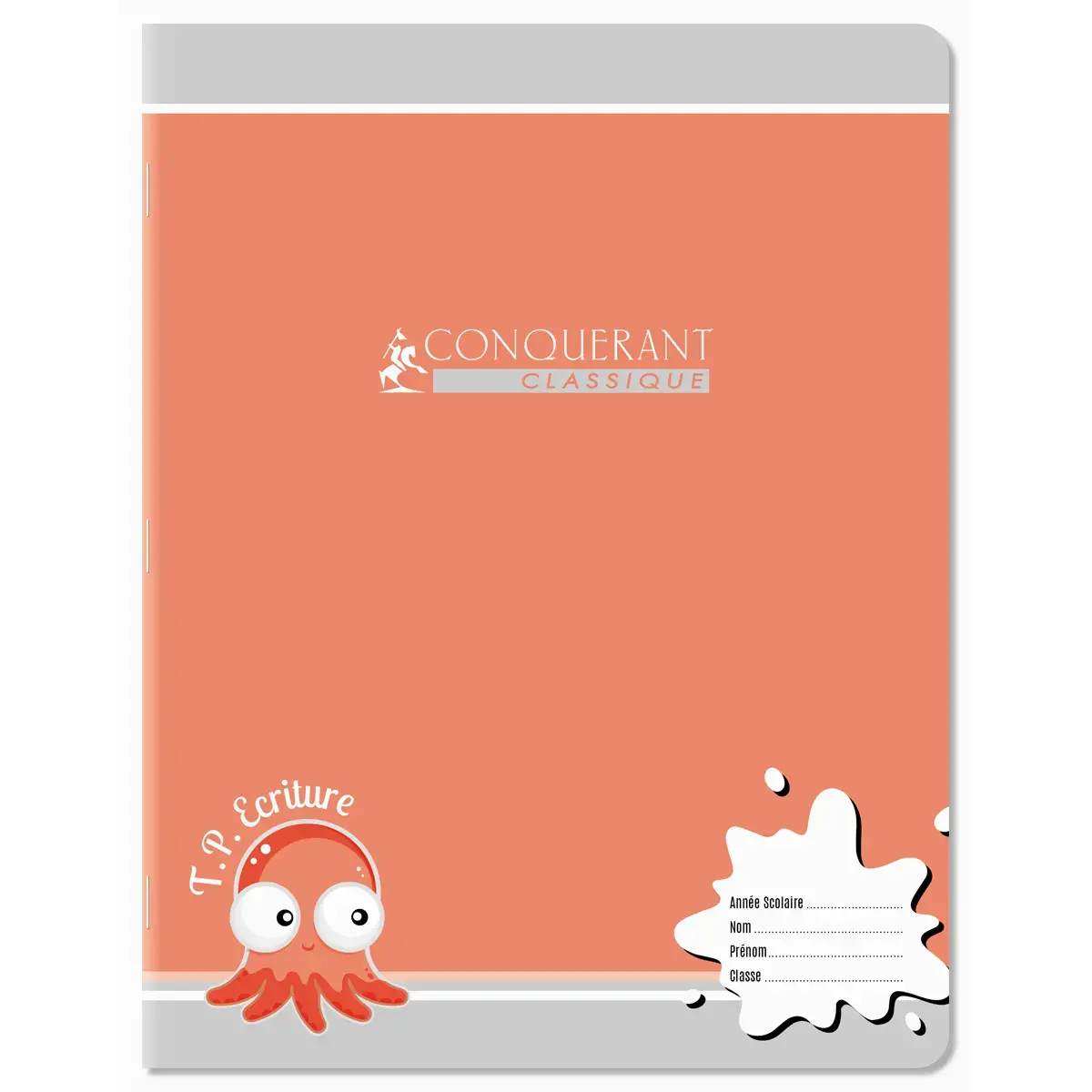 Cahier maternelle agrafé double ligne 18mm - A5+ 90g - 32 pages - Assortis - Conquérant