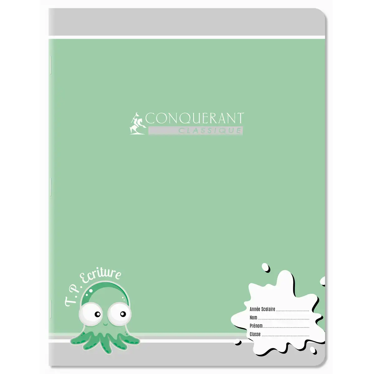 Cahier maternelle agrafé double ligne 18mm - A5+ 90g - 32 pages - Assortis - Conquérant
