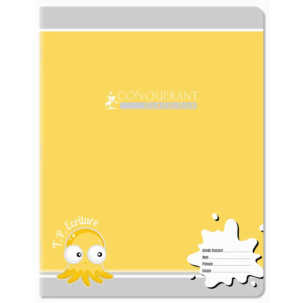 Cahier maternelle agrafé double ligne 18mm - A5+ 90g - 32 pages - Assortis - Conquérant