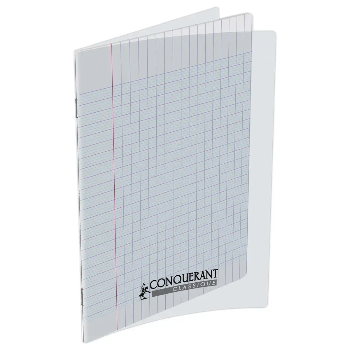 Cahier polypropyl&egrave;ne piq&ucirc;re Sey&egrave;s - A5+ 90g - 48 pages - Incolore - Conqu&eacute;rant 